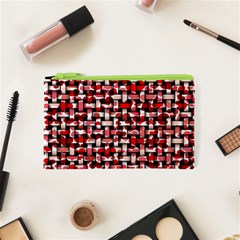 Background Red Summary Cosmetic Bag (xs) by HermanTelo