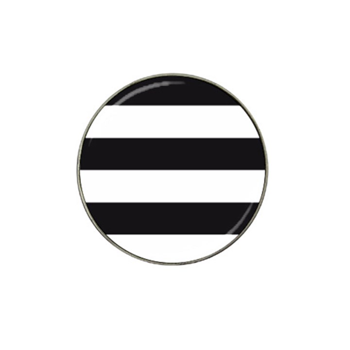 Black and White Large Stripes Goth Mime french style Hat Clip Ball Marker