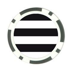 Black And White Large Stripes Goth Mime French Style Poker Chip Card Guard by genx