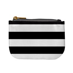 Black And White Large Stripes Goth Mime French Style Mini Coin Purse by genx