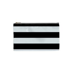 Black And White Large Stripes Goth Mime French Style Cosmetic Bag (small) by genx