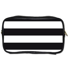 Black And White Large Stripes Goth Mime French Style Toiletries Bag (two Sides) by genx