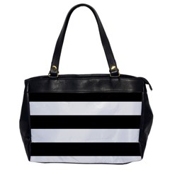 Black And White Large Stripes Goth Mime French Style Oversize Office Handbag by genx