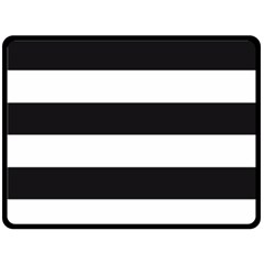 Black And White Large Stripes Goth Mime French Style Fleece Blanket (large)  by genx