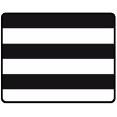 Black And White Large Stripes Goth Mime French Style Fleece Blanket (medium)  by genx