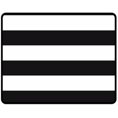 Black And White Large Stripes Goth Mime French Style Double Sided Fleece Blanket (medium)  by genx