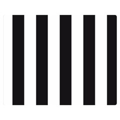 Black And White Large Stripes Goth Mime French Style Double Sided Flano Blanket (medium)  by genx