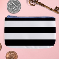 Black And White Large Stripes Goth Mime French Style Large Coin Purse by genx