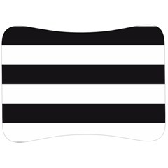 Black And White Large Stripes Goth Mime French Style Velour Seat Head Rest Cushion by genx