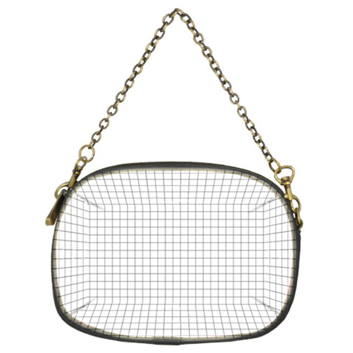 Aesthetic Black and White grid paper imitation Chain Purse (Two Sides)