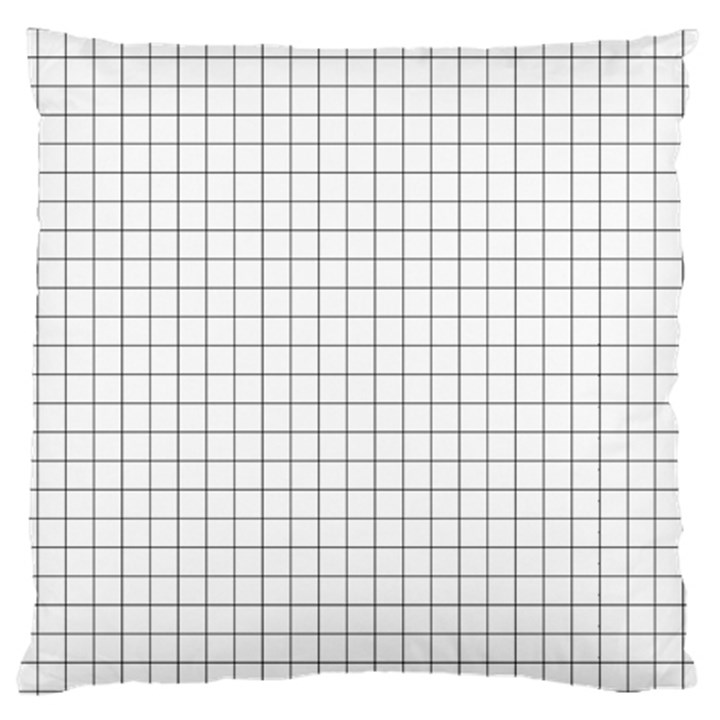 Aesthetic Black and White grid paper imitation Large Cushion Case (Two Sides)