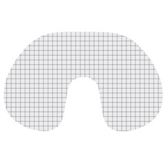 Aesthetic Black And White Grid Paper Imitation Travel Neck Pillow by genx