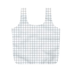 Aesthetic Black And White Grid Paper Imitation Full Print Recycle Bag (m) by genx