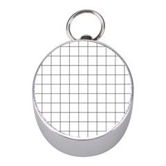 Aesthetic Black And White Grid Paper Imitation Mini Silver Compasses by genx