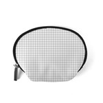 Aesthetic Black and White grid paper imitation Accessory Pouch (Small) Back