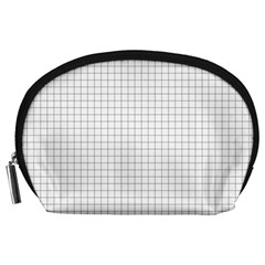 Aesthetic Black And White Grid Paper Imitation Accessory Pouch (large) by genx