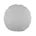 Aesthetic Black and White grid paper imitation Standard 15  Premium Flano Round Cushions Front