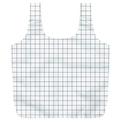 Aesthetic Black And White Grid Paper Imitation Full Print Recycle Bag (xxl) by genx