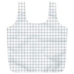 Aesthetic Black and White grid paper imitation Full Print Recycle Bag (XXL) Back