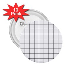 Aesthetic Black And White Grid Paper Imitation 2 25  Buttons (10 Pack)  by genx