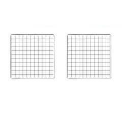 Aesthetic Black And White Grid Paper Imitation Cufflinks (square) by genx