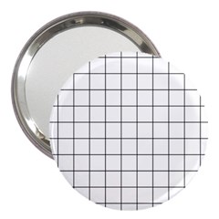 Aesthetic Black And White Grid Paper Imitation 3  Handbag Mirrors by genx