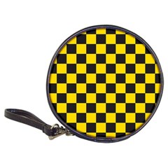 Checkerboard Pattern Black And Yellow Ancap Libertarian Classic 20-cd Wallets by snek