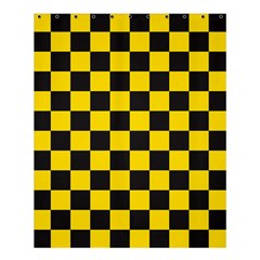 Checkerboard Pattern Black And Yellow Ancap Libertarian Shower Curtain 60  X 72  (medium)  by snek