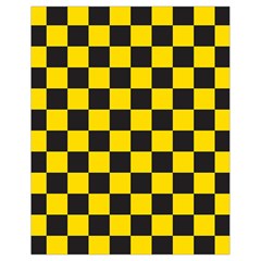 Checkerboard Pattern Black And Yellow Ancap Libertarian Drawstring Bag (small) by snek