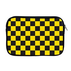 Checkerboard Pattern Black And Yellow Ancap Libertarian Apple Macbook Pro 17  Zipper Case by snek