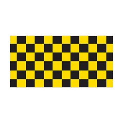 Checkerboard Pattern Black And Yellow Ancap Libertarian Yoga Headband by snek