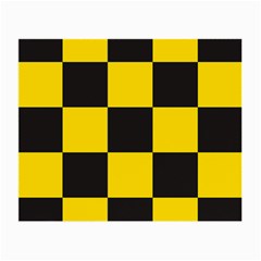 Checkerboard Pattern Black And Yellow Ancap Libertarian Small Glasses Cloth by snek