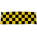 Checkerboard Pattern Black and Yellow Ancap Libertarian Body Pillow Case Dakimakura (Two Sides) Back