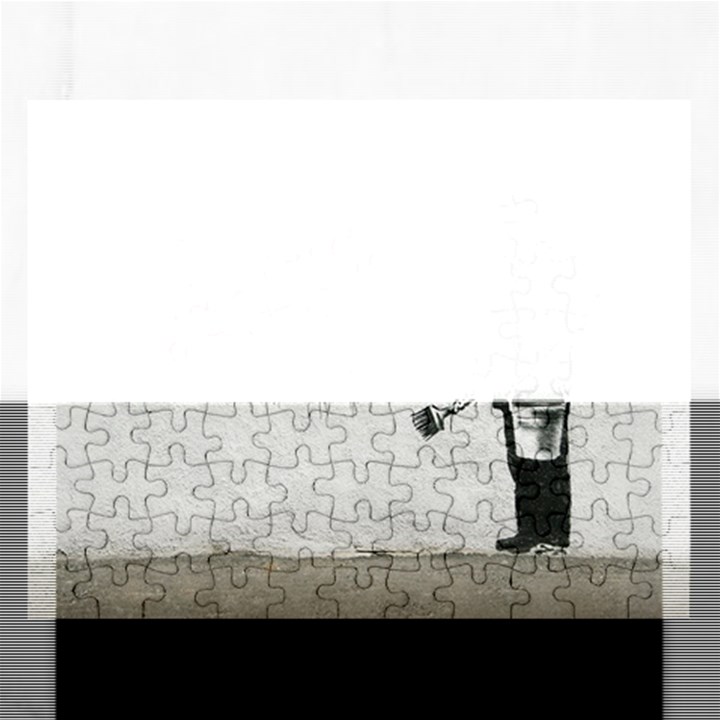 Banksy graffiti Original Quote Follow your dreams CANCELLED cynical with painter Rectangular Jigsaw Puzzl