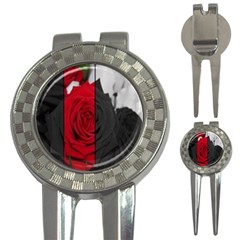 Roses Rouge Fleurs 3-in-1 Golf Divots by kcreatif