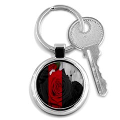 Roses Rouge Fleurs Key Chain (round) by kcreatif