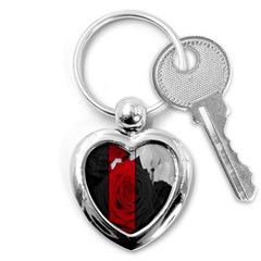 Roses Rouge Fleurs Key Chain (heart) by kcreatif