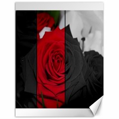 Roses Rouge Fleurs Canvas 12  X 16  by kcreatif