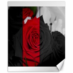 Roses Rouge Fleurs Canvas 11  X 14  by kcreatif