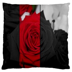 Roses Rouge Fleurs Large Cushion Case (two Sides) by kcreatif