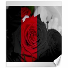 Roses Rouge Fleurs Canvas 20  X 24  by kcreatif