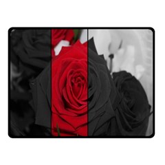 Roses Rouge Fleurs Double Sided Fleece Blanket (small)  by kcreatif