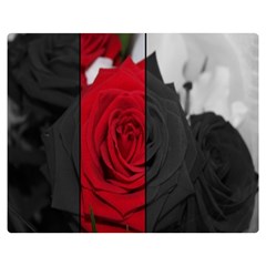 Roses Rouge Fleurs Double Sided Flano Blanket (medium)  by kcreatif