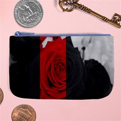 Roses Rouge Fleurs Large Coin Purse by kcreatif