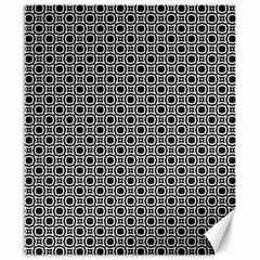 Pattern Formes Ronds Noir/blanc Canvas 8  X 10  by kcreatif