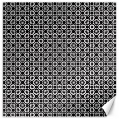 Pattern Formes Ronds Noir/blanc Canvas 12  X 12  by kcreatif