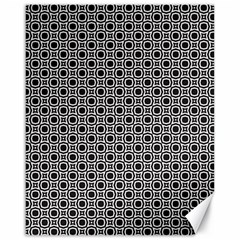 Pattern Formes Ronds Noir/blanc Canvas 16  X 20  by kcreatif