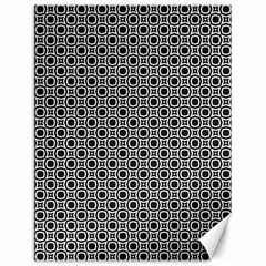 Pattern Formes Ronds Noir/blanc Canvas 18  X 24  by kcreatif