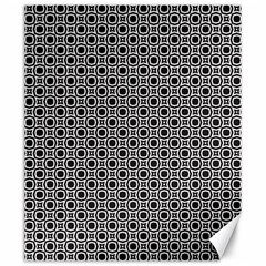 Pattern Formes Ronds Noir/blanc Canvas 20  X 24  by kcreatif