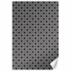 Pattern Formes Ronds Noir/blanc Canvas 20  X 30  by kcreatif